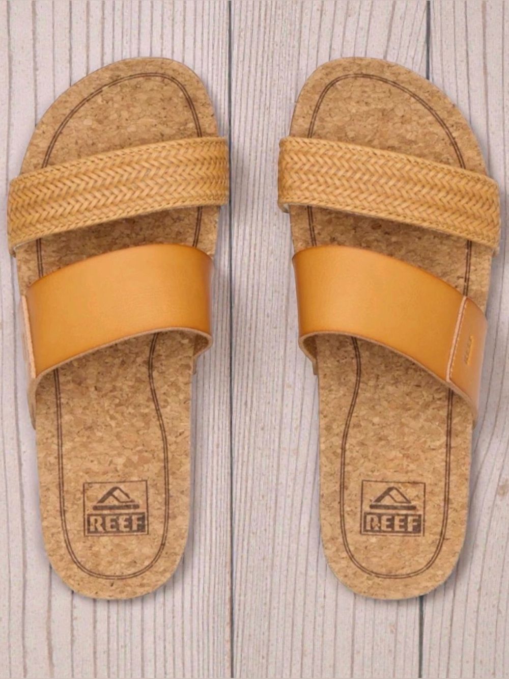 Reef Cushion Vista Hi Sandals – Natural Braid – Size 8.5 – NWOT